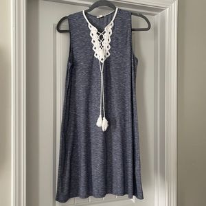 Max Studio Dress with detailing, Small, Navy